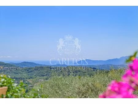 arrière-pays cannois - authentique villa provençale avec vue mer panoramique
