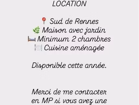 recherche maison en location