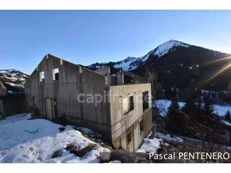 terrain avec chalet à terminer  vue dents du midi