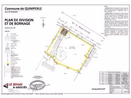 vente terrain à quimperlé (29300) : à vendre / 759m² quimperlé