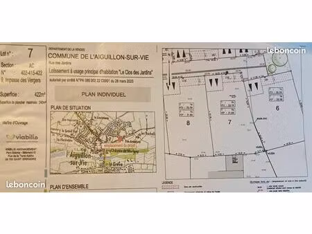 ◊ terrain constructible 422 m² – parcelle n°7_ clos de jardins
