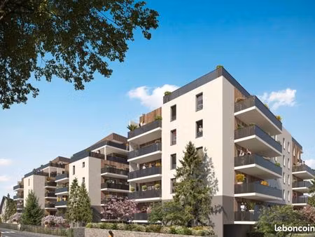 t3 standing neuf – 65 m² – vue lac – double terrasse – centre thonon-les-bains