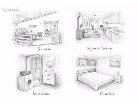 ?maison meublée 31 m² – ?terrasse vue sur rivière et forêt◊vieille-brioude