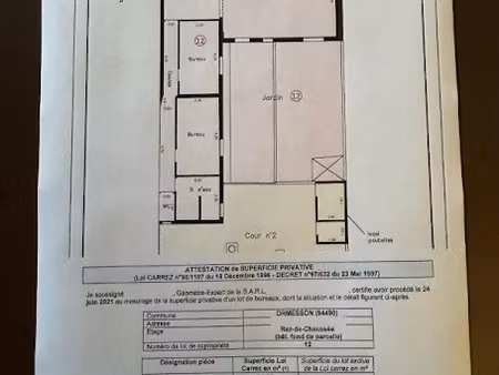 vente locaux professionnels 69 m² à ormesson-sur-marne (94490)  192 000 €