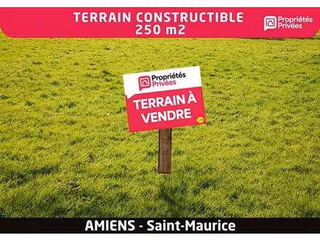 terrain constructible 250 m2 - amiens saint-maurice