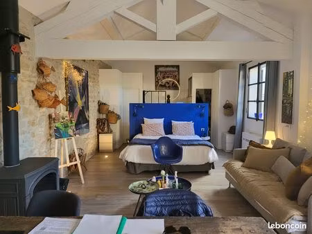 location au mois loft design avec espace privatif et parking