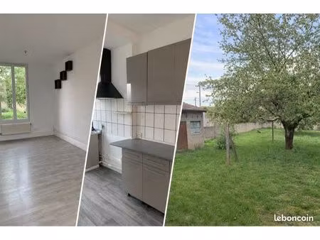 maison f2 bis avec grand jardin clôturé