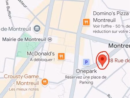 place de parking extérieur mairie de montreuil