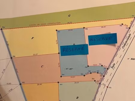 terrains viabilisés à partir de 609 m2