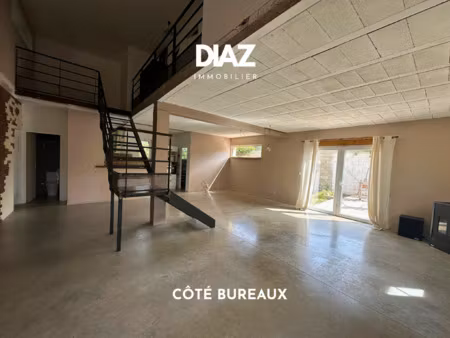 bureau et garage/hangar avec maison et dépendance à montbazi