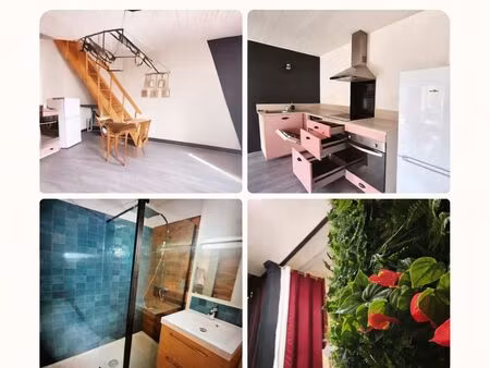 magnifique et charmante maison duplex t3 avec cour & rangement – 55 m² – bignoux