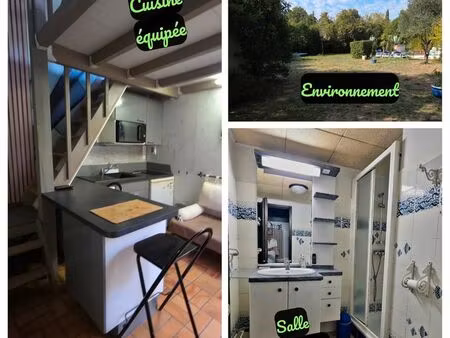 2 pièces/mezzanine/jardinet/parking