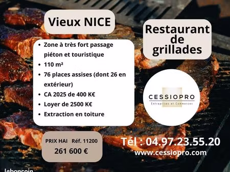 restaurant 110 m² nice