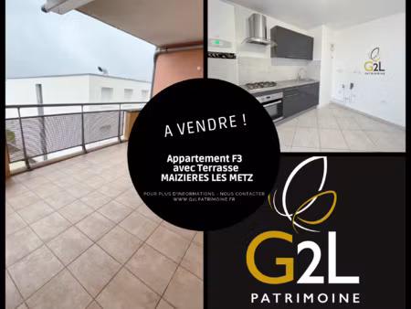 appartement f3 avec terrasse et garage - maizieres les metz