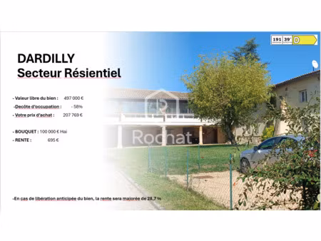 viager occupé - appartement 179 m2 - cave - garage - parking