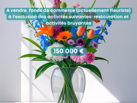 fontainebleau  à vendre - murs de commerce fleuriste avec ba