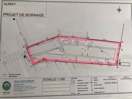 vente terrain à auray (56400) : à vendre / 373m² auray