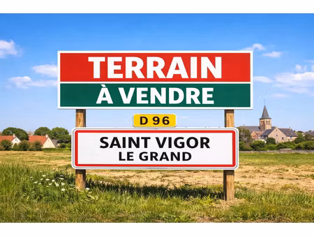 vente terrain à saint-vigor-le-grand (14400) : à vendre / saint-vigor-le-grand