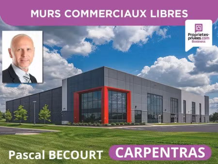 carpentras (84200) murs hangar  locaux industriel 410 m²  terrain de 1000m²