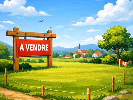 vente terrain  1108.00m²  thiembronne