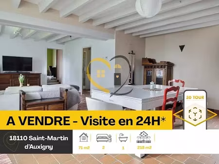 vente maison 3 pièces 71 m² à saint-martin-d'auxigny (18110)  99 500 €