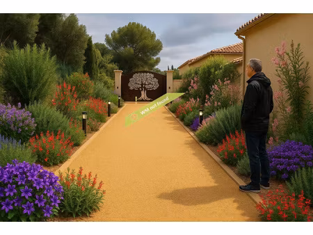 terrain 1027 m2 + chemin. 1170 m2 colline marignane (b+c)