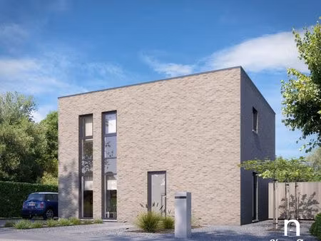 bouwgrond met woningvoorstel in rustige verkaveling