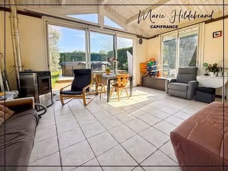 plain-pied familial avec véranda chauffée + piscine – 4 chambres + bureau – secteur...