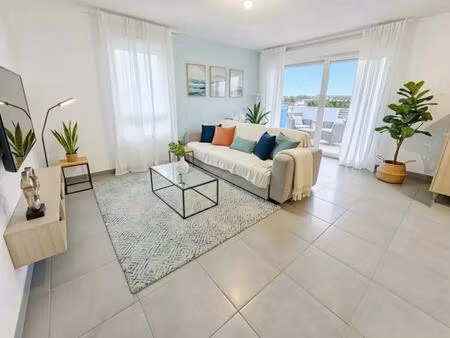 appartement 2 pièces de 48m2 vendu loué avec parking situé à grabels