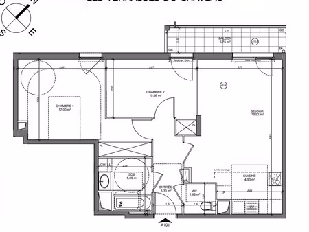 appartement t3 de 35m2 à le mesnil le roi