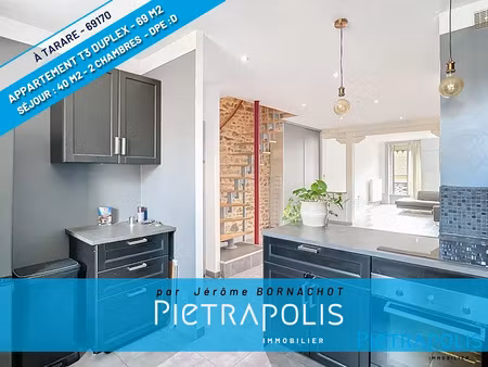 vente duplex 4 pièces 69.55 m² à amplepuis (69550)  158 000 €