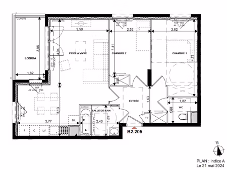 vente appartement 3 pièces 64 m² à roussillon (38150)  199 000 €
