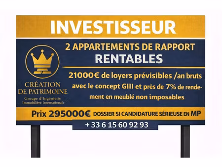 vente appartement 6 pièces 58 m² à cagnes-sur-mer (06800)  295 000 €