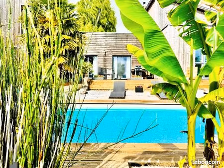 maison contemporaine atypique 190m2 avec piscine plein sud - montreuil aux lions  à 1h de 