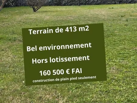 pertuis terrain 412 m2 constructible