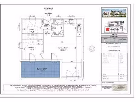 vente appartement 3 pièces à soliers (14540) : à vendre 3 pièces / 55m² soliers