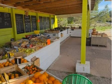fond de commerce stand fruits et légumes