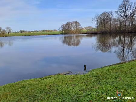 plan d'eau de 2ha50  prairie et bois le tout sur 6ha environ à juvigné