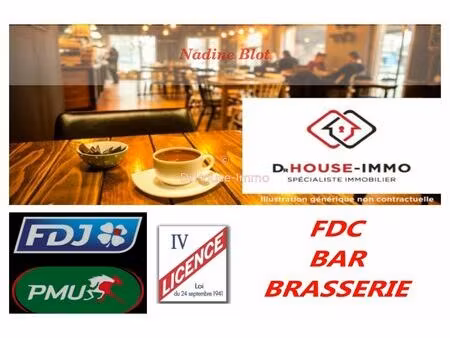 fonds de commerce tabac presse fdj bar restauration avec licence 4 et logement et terrasse