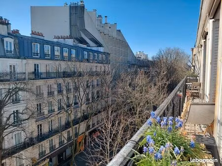 loue appartement 53m² à paris 20ème village jourdain - meublé