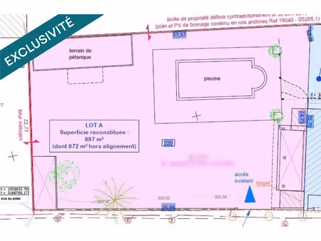 vente terrain 900 m² à saint-pierre-de-chandieu (69780)  305 000 €