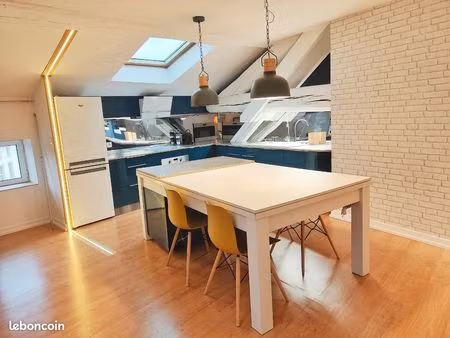 t2 meublé – dernier étage – vendu loué investisseur – 129 000