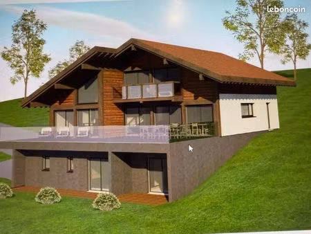 magnifique terrain avec une vue et un permis de construire accordé