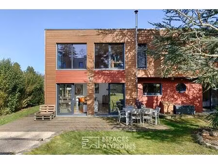 maison contemporaine en bois au coeur de berchères sur vesgre