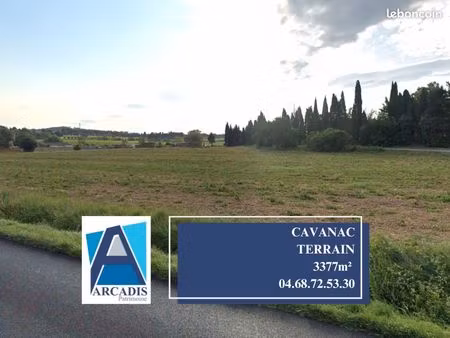 terrain 3377 m² cavanac