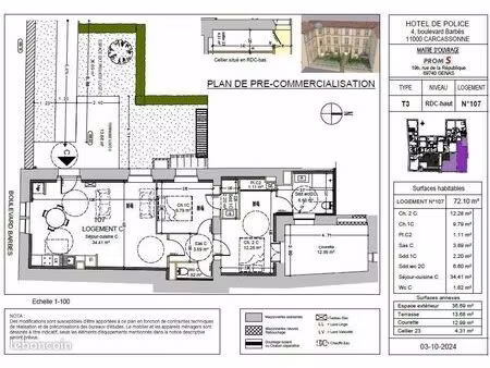 maison 3 pièces 72 m²