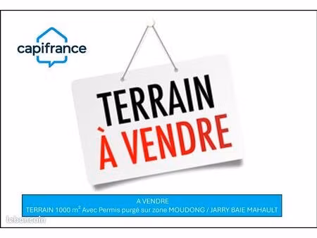 terrain 1 000 m² baie mahault