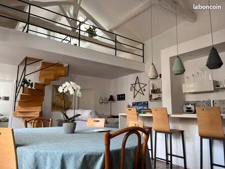bel ensemble immobilier : loft atypique et appartement dans une maison de ville
