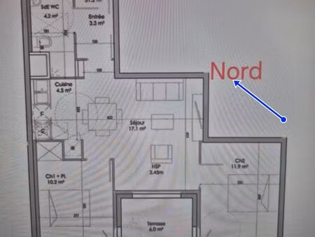 t3 51 m² + terrasse + parking – dpe b – béziers