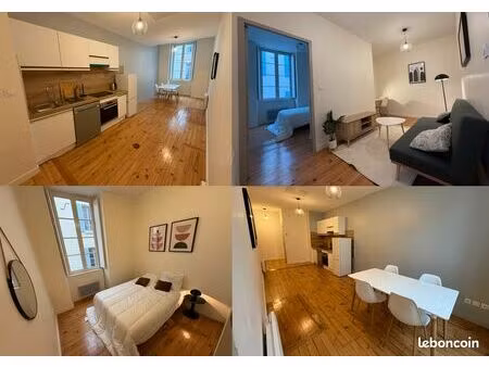 t2 meublé rénové – 47 71 m² – centre historique romans-sur-isère